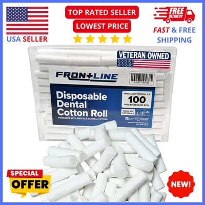 Rollos dentales de algodón 100 unidades - Tapones nasales absorbentes para hemorragias y primeros auxilios Foto 1 de 4