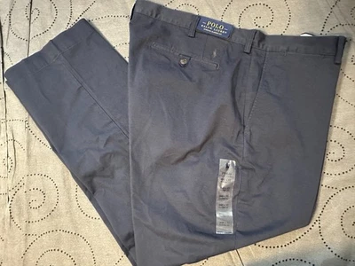 RALPH LAUREN CLASSIC CHINO DARK BLUE PANTS SIZE 44B X 32 MEN NEW NO TAG $$$ - Image 1 of 4