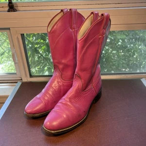 Vintage Laredo Damen-Cowboystiefel fuchsia pink Größe 8,5 M Western Roper hergestellt in den USA 6907 - Bild 1 von 19