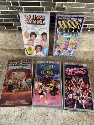 Richard Simmons Sweatin To The Oldies 1-3 Broadway Sweat Silvers Foxes VHS New - Image 1 of 2