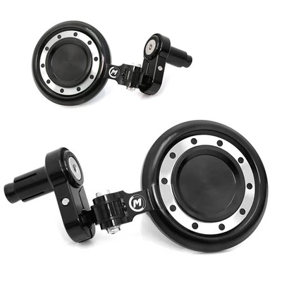 SILVER REACTOR Motorcycle Bar End Mirrors For Yamaha YP 250 400 Majesty All Year - Image 1 of 4