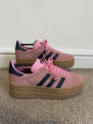 Women’s Adidas Originals Gazelle Bold Pink Navy Platform Gum Sole UK 6.5 EUR 40 - Image 1 of 4