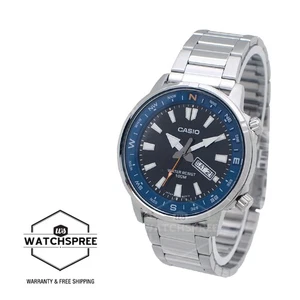 Casio Hombre Analógico Deportivo Correa Acero Inoxidable Reloj MTD130D-1A2 MTD-130D-1A2 - Imagen 1 de 2