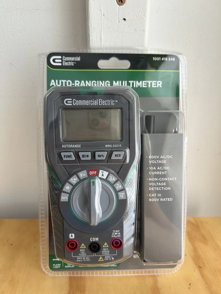 Multímetro digital eléctrico comercial de rango automático modelo MS8301B Foto 1 de 2