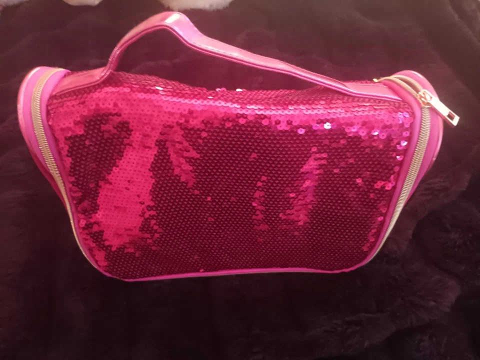 BRIGHT PINK SEQUINED CARRYING BAG, SMALL - Image 1 of 1