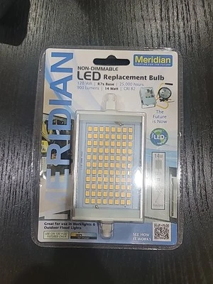 1 Meridian Replacement LED Light Bulbs R7s Base 14 Watt Flood Light 900 Lumens - Image 1 of 2