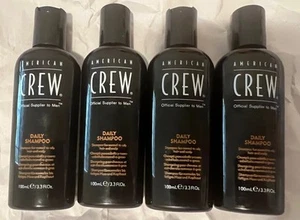 J Crew Men Daily Shampoo TRAVEL size 4x’s 3.3oz 100ml - Picture 1 of 3