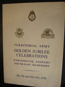 Territorial Army 50 Years 1958 Gosport Hampshire British Army Military History - Picture 1 of 3
