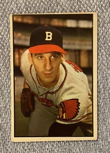 1953 BOWMAN COLOR WARREN SPAHN #99 EX O/C RANGE BV $500 CREASE FREE - Foto 1 di 2