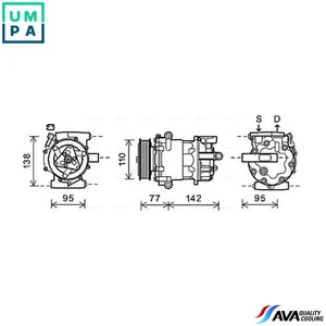 COMPRESSOR AIR CONDITIONING FDAK470 FOR PEUGEOT BOXER/Bus/Van/Platform/Chassis - Picture 1 of 9