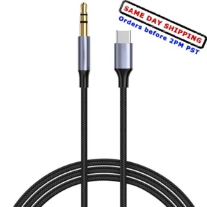Type-C to 3.5mm Audio Aux Jack Cable With DAC Chip f Samsung Galaxy S20 FE 5G - Picture 1 of 7