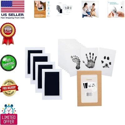 Kit de huellas de manos y patas no tóxicas - Perfecto para bebés y mascotas nuevas, paquete de 4 Foto 1 de 4