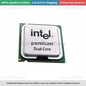SLB9U Intel Pentium Dual-Core E5300 2 Core Core 2.60GHz LGA775 Desktop Processor - Picture 1 of 1