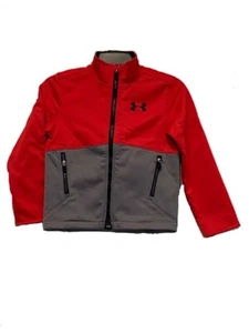 Under Armour Kids Boy's CGI Softer shell Jacket Red/Grey/Black- Size SM 8-10 - Picture 1 of 2