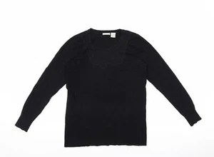 La Redoute Womens Black Viscose Blend T-Shirt - Size 8-10 - Picture 1 of 10