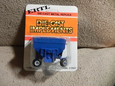 Ertl 1/64 Azul Ford New Holland Gravedad Grano Alimentación Vagón Granja Implemento # Foto 1 de 4