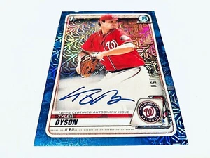 Tyler Dyson 2020 Bowman Chrome 1st Bowman Blue Mojo Refractor RC Autograph #/150 - Bild 1 von 2