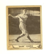 1940 Play Ball  #212 Norman Babe Young New York Giants High Nbr VG/EX no creases