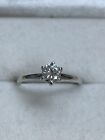 14 K White Gold .25 Ct. Diamond Solitaire Engagement Ring Size 5