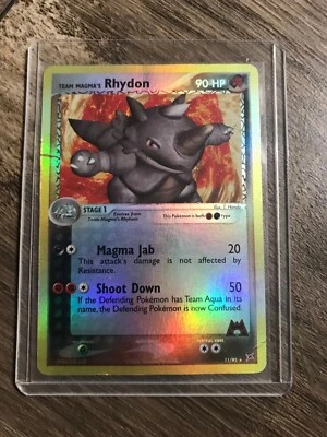 Pokémon Team Magma's Rhydon Team Magma vs Team Aqua 11/95 Reverse Holo Rare - Image 1 of 4