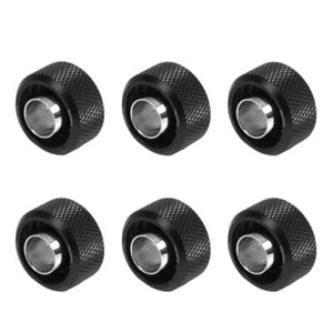 Barrow G1/4 - 16/10mm Flexible Tube Compression Fitting - Black (6 Pack) - Afbeelding 1 van 5
