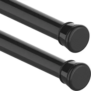 Schwarz 2 Stück Duschstangen Ausziehbar Ohne Bohren Spannstangen Vorhänge 50,5-80 cm R2 - Bild 1 von 6