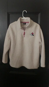 Disney Girl's Pink Quarter Zip Pullover Size Lg - Picture 1 of 4