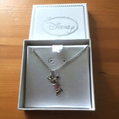 Brand New, Boxed Genuine Disney © Minnie Mouse Silver & Enamel Pendant Necklace - Image 1 of 4