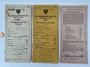1912 '17  3-Johnston Harvester Co Price List & Commission & Sale Contracts - Picture 1 of 11
