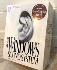 Rare Vintage 1992 Microsoft Windows OS v3.1+ Sound System Software NOS Unopened! - Picture 1 of 5
