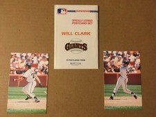 1989 Barry Colla "Will Clark" COMPLETE POSTCARD SET (8) Giants + Partial Set