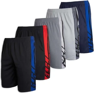 5 Pack: Men'S Mesh Athletic Basketball Shorts Quick Dry Activewear with Pockets - Picture 1 of 12