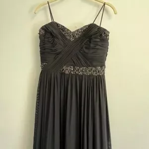Decode 1.8 Strapless Black Beaded Long Formal Gown Dress- Size 2 - Picture 1 of 8