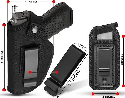 Tactical Concealed Carry IWB OWB Belt Gun Holster with Single IWB Magazine Pouch - Image 1 of 4