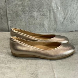 NATURALIZER Mujer Cálido Plateado Metálico Vivienne Puntera Almendra Sin Cordones Planos Talla 6.5 - Imagen 1 de 11