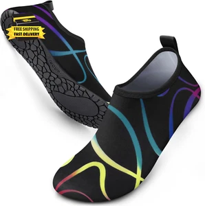 Water Shoes for Women Men Swim Aqua Socks Beach Pool Essentials Barefoot Surf Ri - Picture 1 of 6
