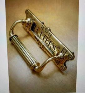 Arts & Crafts Brass Letter Flap Antique Post Box Original Victorian Door Pull - Picture 1 of 6
