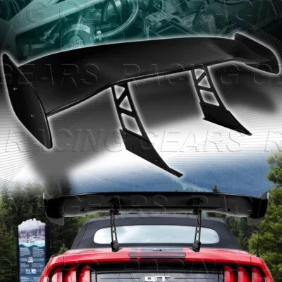 UNIVERSAL 57" WING GT2 STYLE PRIMER BLACK DOWN FORCE RACING REAR TRUNK SPOILER - Image 1 of 4