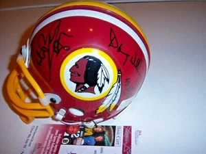 DOUG WILLIAMS,CHAMP BAILEY,CHARLIE BROWN REDSKINS JSA/COA SIGNED MINI HELMET - Picture 1 of 2