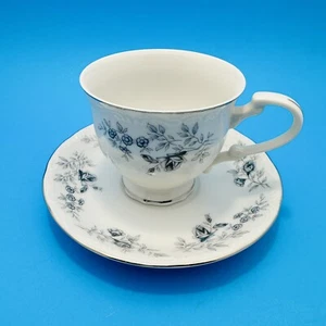 Daniele Baroque Bleu Porzellan 6 Unzen Teetasse und Untertasse Set - Bild 1 von 8