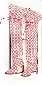 Gucci GG Monogram Canvas Thigh High Tall Lisa Boots Size 36, 6 - Picture 1 of 13