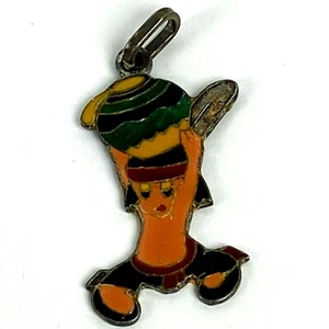 Walt Disney 800 Silver 632 VI HIAWATHA Charm Pendant w/ Overlay 1960s VTG 1 1/4" - Picture 1 of 4