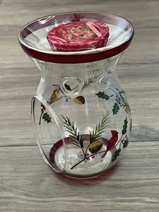 Calentador de tarta de velas Yankee Navidad/Cardenales/Fiestas.  Usado 2011 sin caja - Imagen 1 de 7