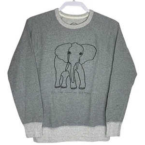 J Crew Sweatshirt Women XS David Sheldrick Elephant Wildlife Trust Garments Good - Picture 1 of 10