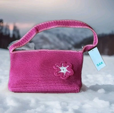 Sak клубника розовый крючком цветок плеча молнии верхняя сумка новый с ярлыком - Изображение 1 из 4