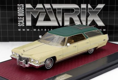 Modelos a escala Matrix 1/43 Cadillac Deville SW 1972 verde crema MX20301-482 Foto 1 de 4