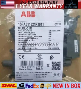 1pcs ABB push button switch lampholder MLBL-01R 24VAC/DC US Free TAX - Picture 1 of 1