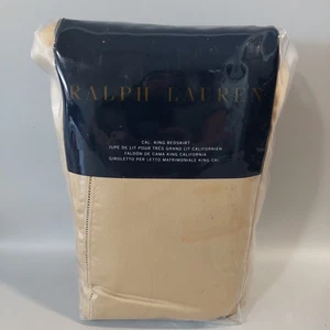 Ralph Lauren Solid Sateen Polished Bronze 624TC California King Bed Skirt - Picture 1 of 11