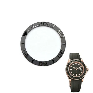 TOP Gray/Black Ceramic Bezel Insert For 38mm 116655 Rolex YACHTMASTER OYSTERFLEX - Picture 1 of 6