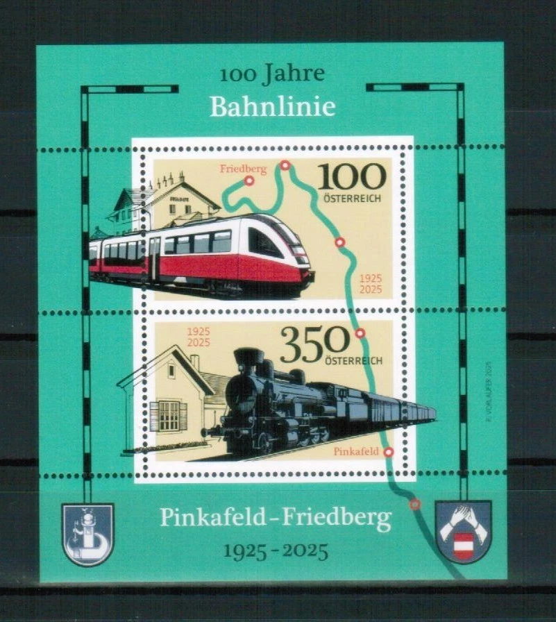 AUSTRIA 2025 TRANSPORT Railroad Vehicles. Locomotives TRAINS - S/S MNH - Image 1 of 1
